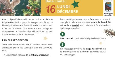 Concours "Décore ta maison pour Noël"